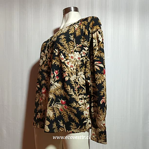 Blusa Mujer Estampada Flores H&M Talla  L