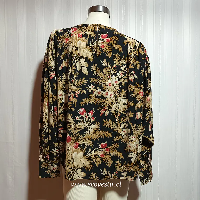 Blusa Mujer Estampada Flores H&M Talla  L 2