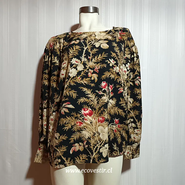 Blusa Mujer Estampada Flores H&M Talla  L 3