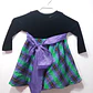 Vestido Fiesta Niña Terciopelo Negro Verde Morado Manga Larga - Miniatura 2