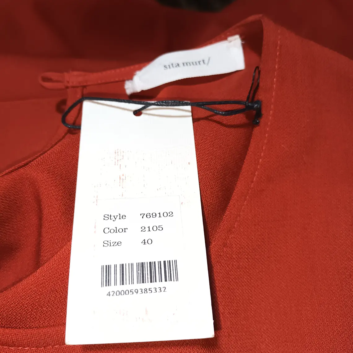 VESTIDO MUJER ROJO CORAL SITA MURT TALLA 40 5
