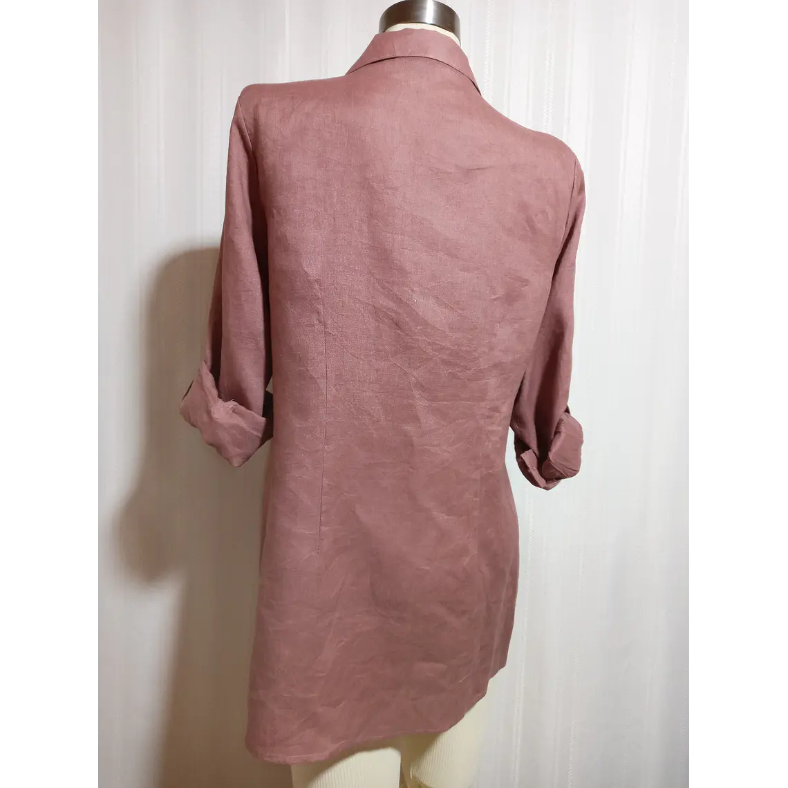 Blusa Lino Rosa Viejo Carole Little Talla XL 4