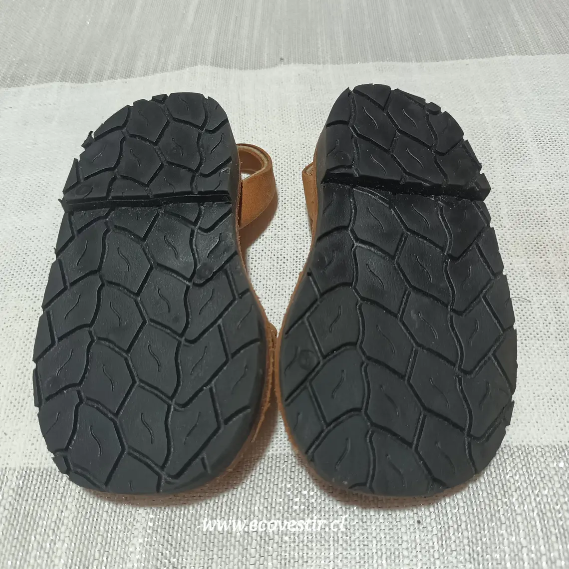 Sandalia Niño Cuero Ria Cafe Talla 19  3