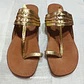 Sandalia Artesanal Mujer Cuero Dorado India Talla 39 - Miniatura 1