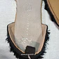 Sandalia Mujer Negra con Flecos Talon Cuña  Atmosphere Talla 40 - Miniatura 2