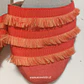Sandalia Mujer Coral  con Flecos Talon Cuña Atmosphere Talla 40 - Miniatura 4