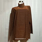 Blusa Mujer Cuello Alto Cafe Dorado Beka Talla 48 - Miniatura 2