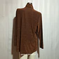 Blusa Mujer Cuello Alto Cafe Dorado Beka Talla 48 - Miniatura 4
