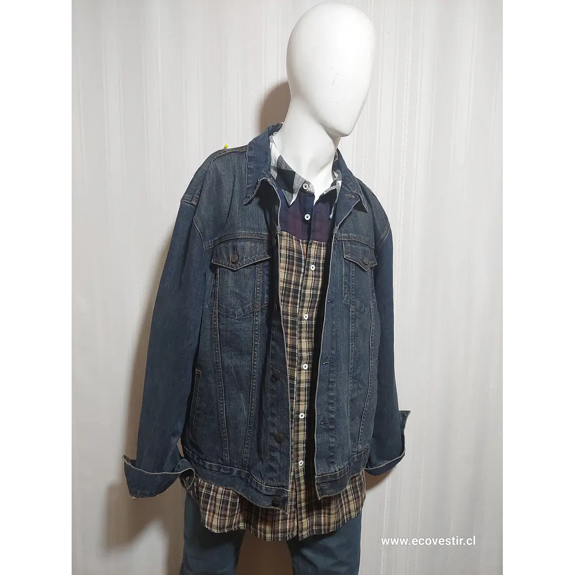 Chaqueta Denim Hombre Azul 1969 Talla XXL 1