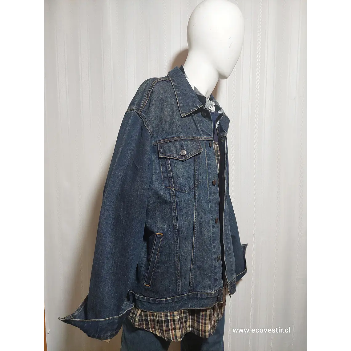 Chaqueta Denim Hombre Azul 1969 Talla XXL 2
