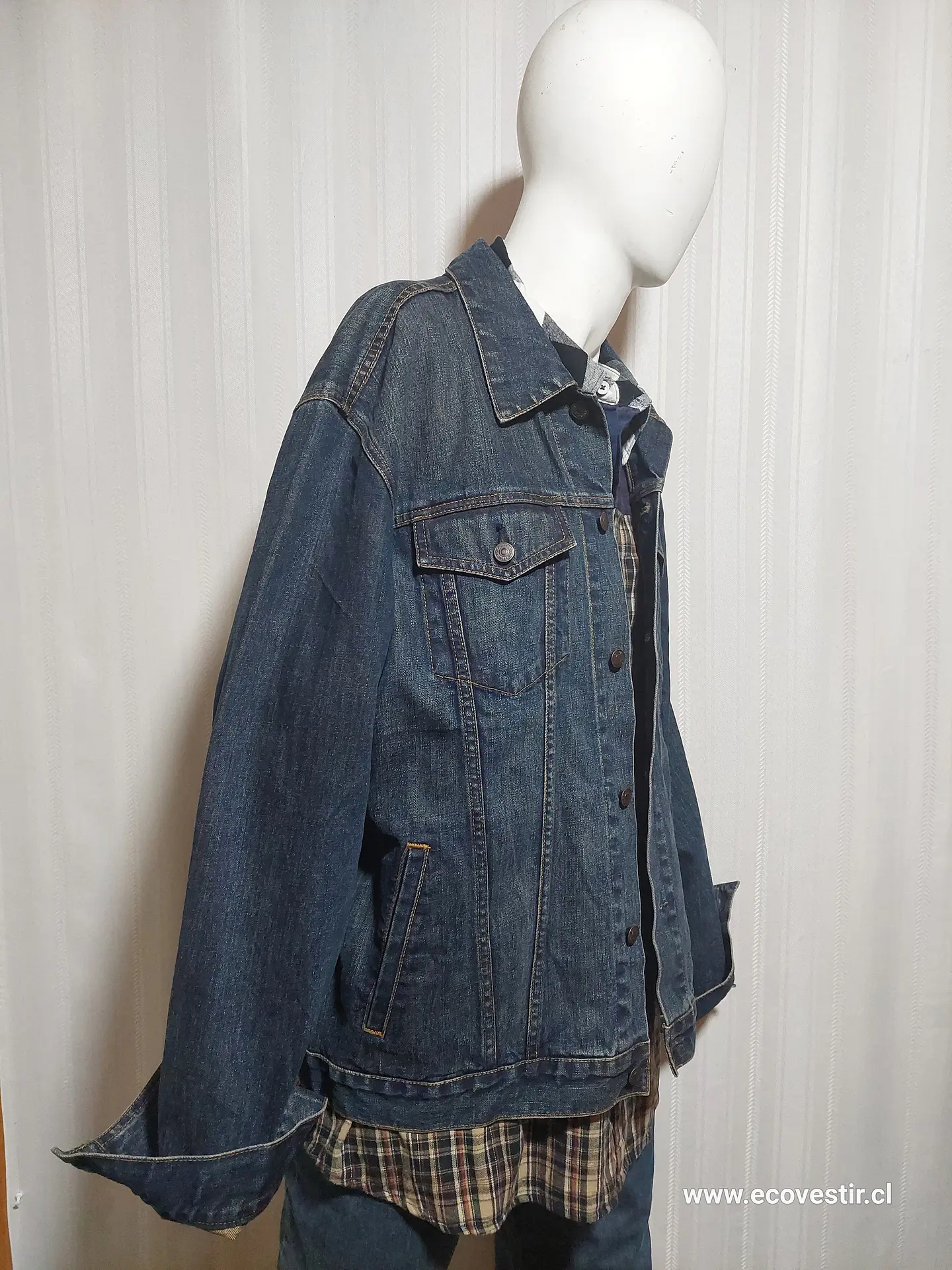 Chaqueta Denim Hombre Azul 1969 Talla XXL 2