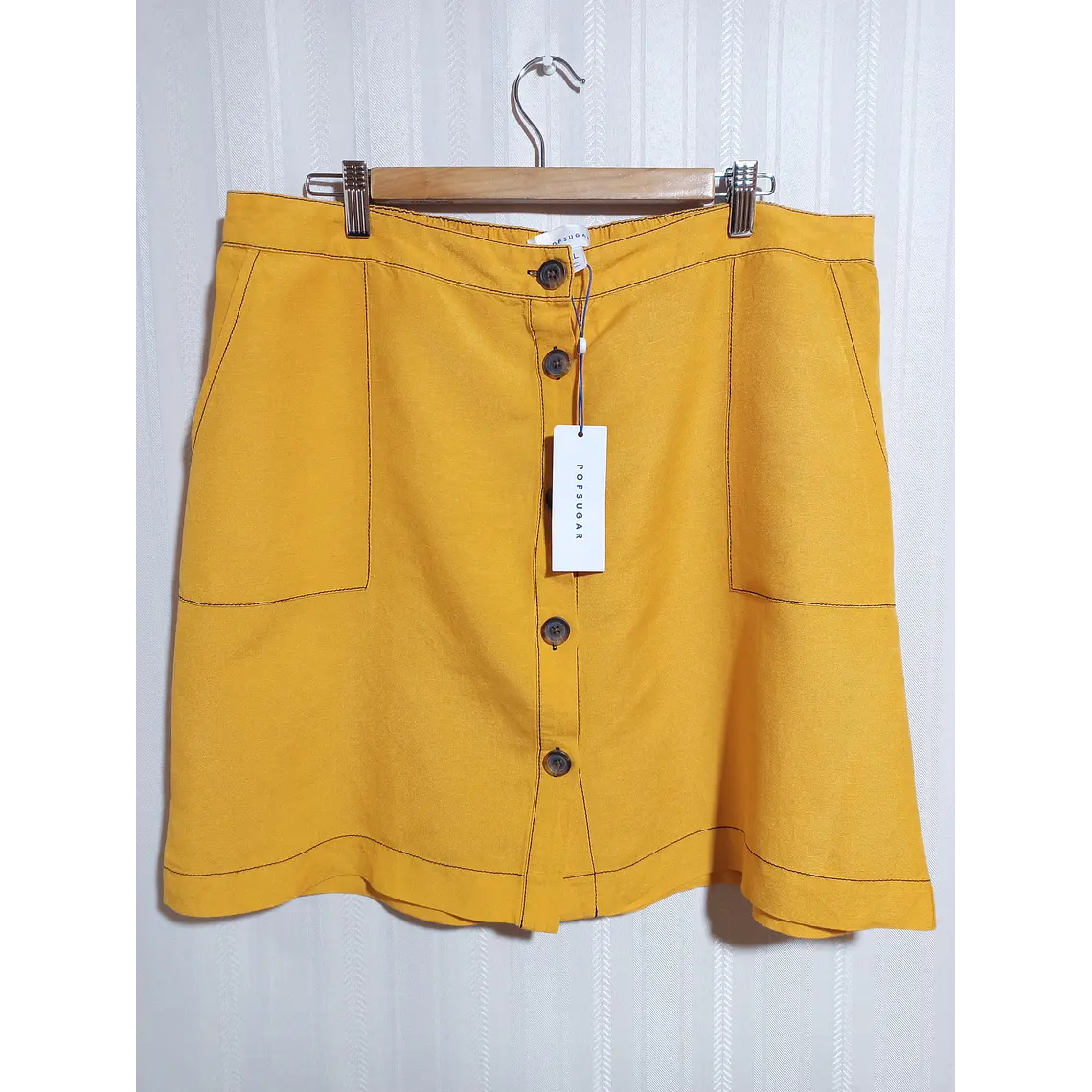 Falda Mujer Mostaza Popsugar Talla XL 1