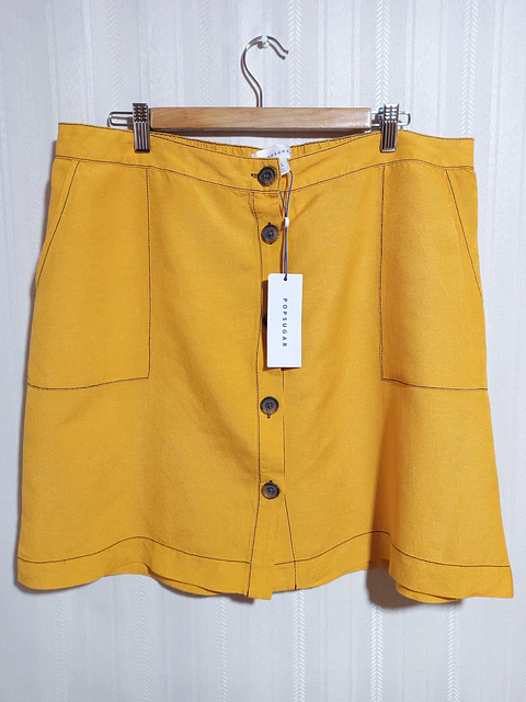 Falda Mujer Mostaza Popsugar Talla XL