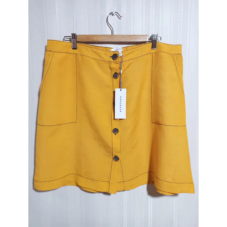 Falda Mujer Mostaza Popsugar Talla XL 1