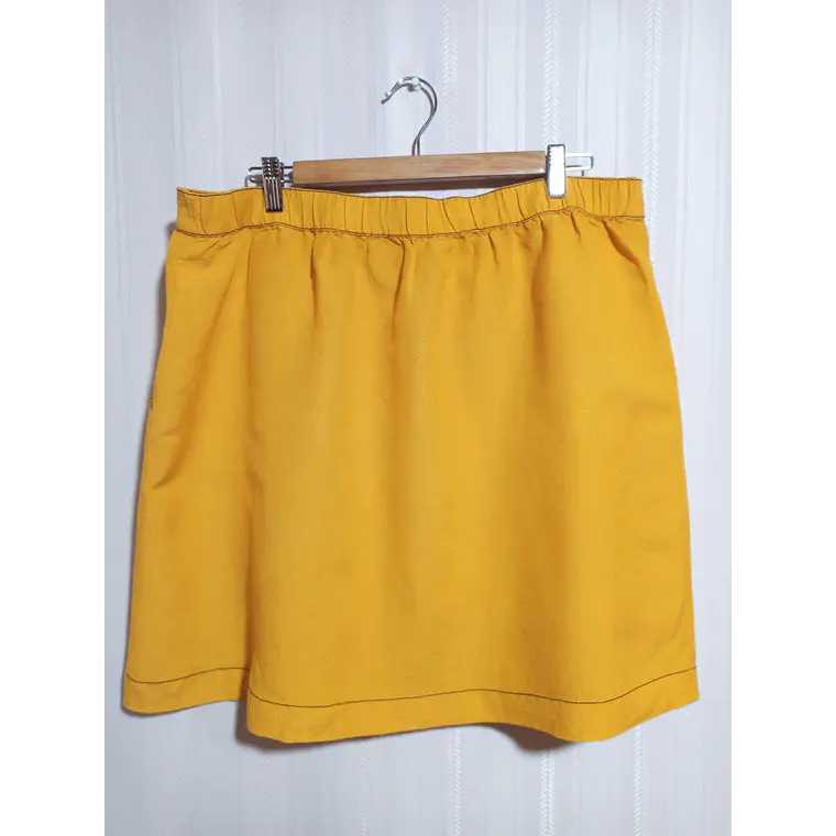 Falda Mujer Mostaza Popsugar Talla XL 2