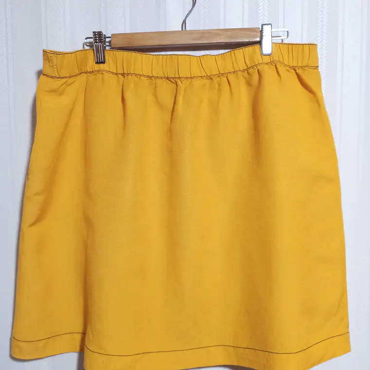 Falda Mujer Mostaza Popsugar Talla XL 2
