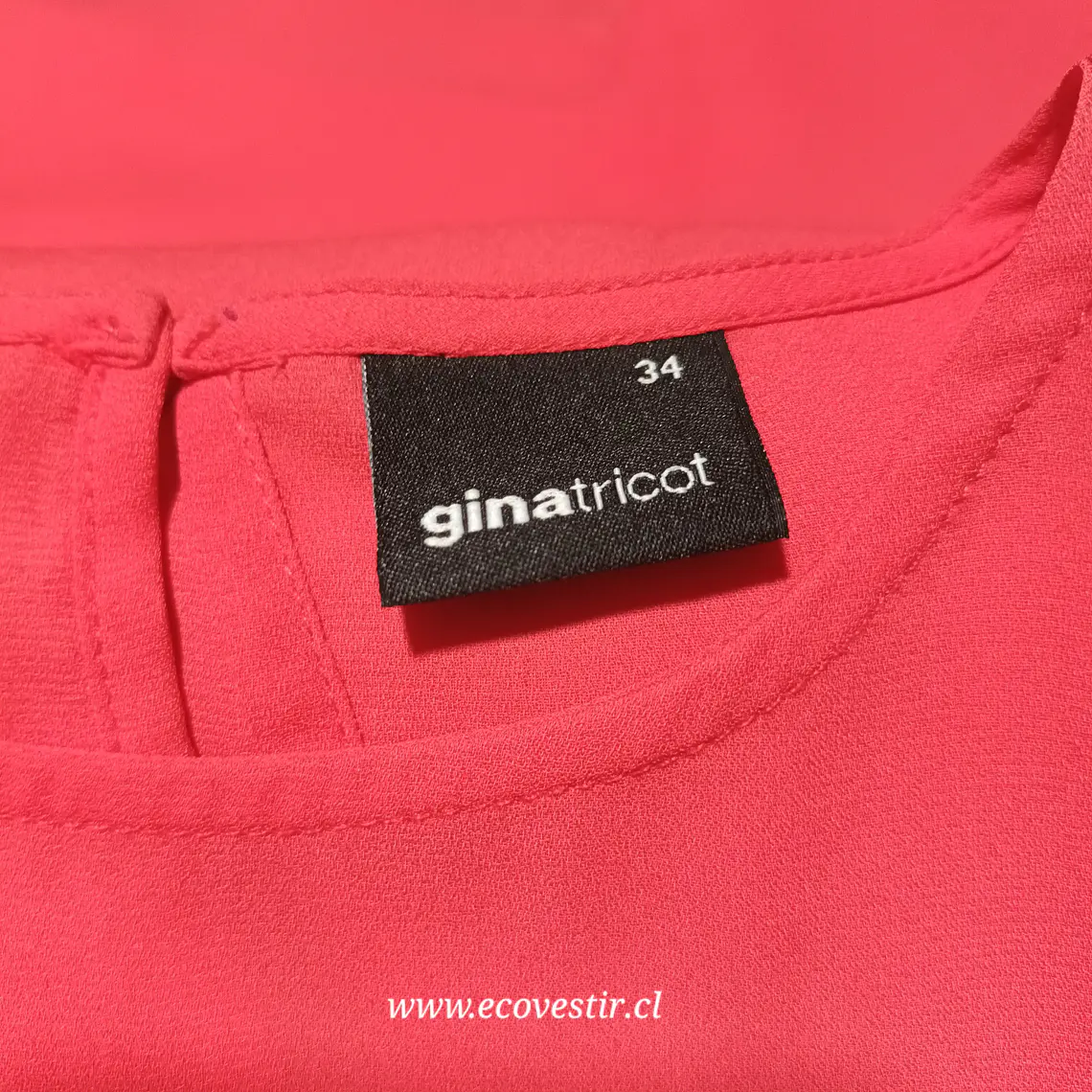 Blusa Mujer Roja Ginatricot Talla 34 4