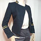Blazer H&M Azul Marino Mujer con Detalles Dorados Talla 34 - Miniatura 1