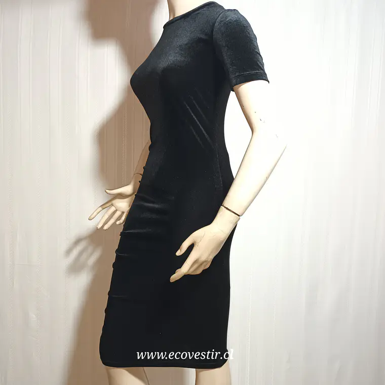 Vestido Mujer Elasticado Fiesta Negro Zara Trafaluc Talla S  3