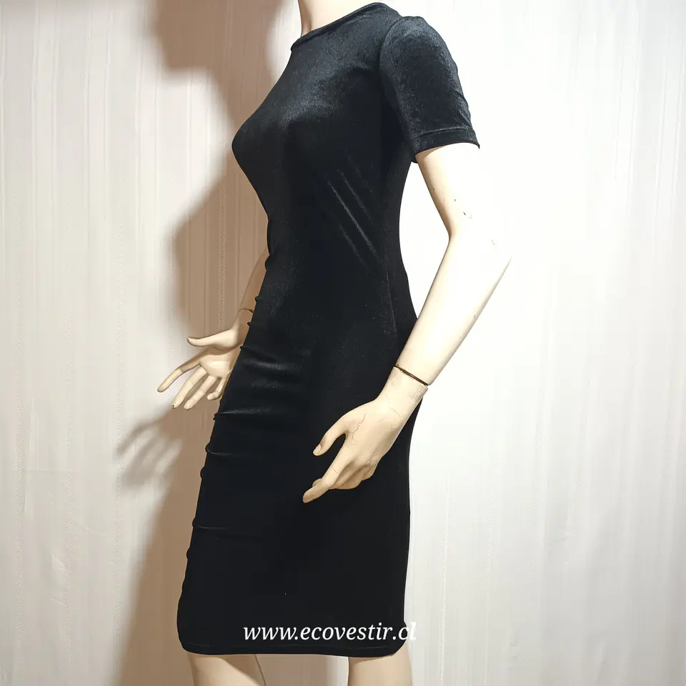 Vestido Mujer Elasticado Fiesta Negro Zara Trafaluc Talla S  3