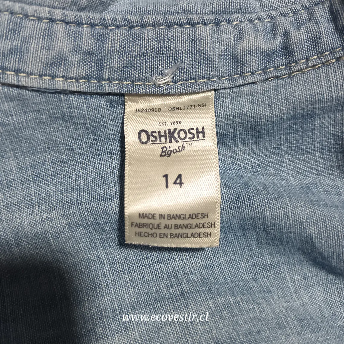 Blusa Niña Denim Azul Oshkosh Talla 14 5