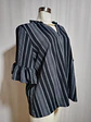 Blusa Mujer Negra con Rayas Gris Madison Hudson Talla 3X - Miniatura 1