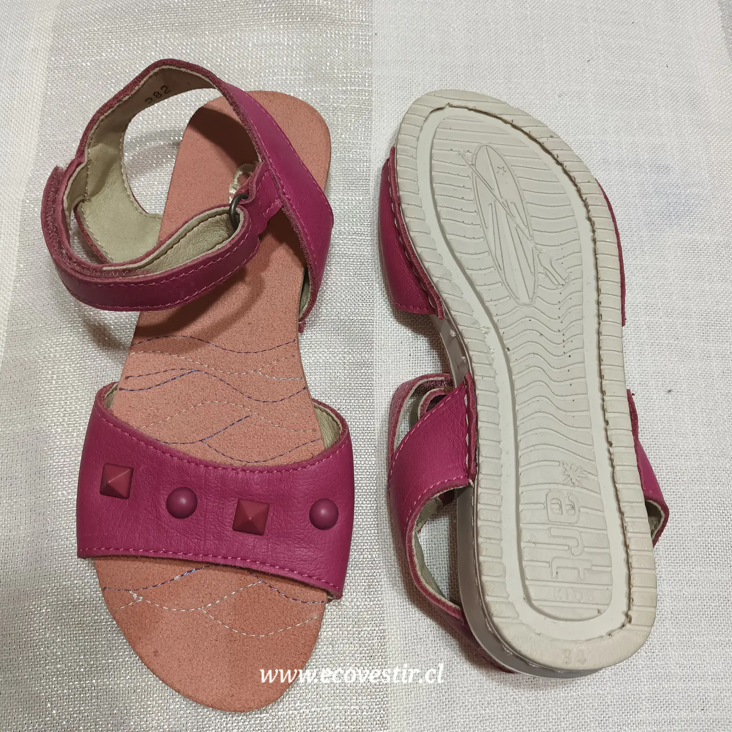 Sandalia Niña art Kids Rosa Fucsia Talla 34 3