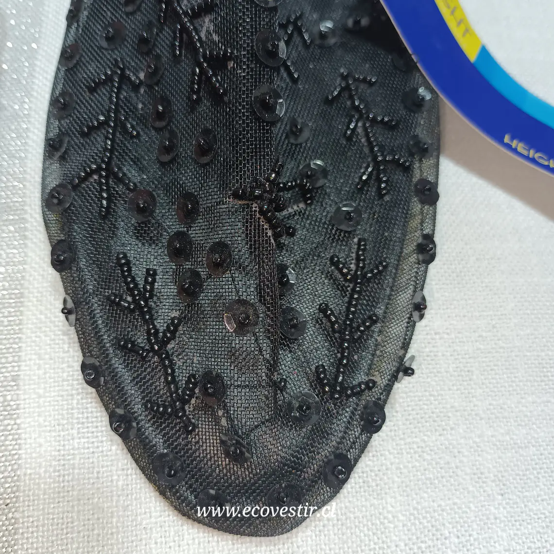 Babucha Mujer Negro de Malla con Lentejuelas HEIGTH Talla 39 3