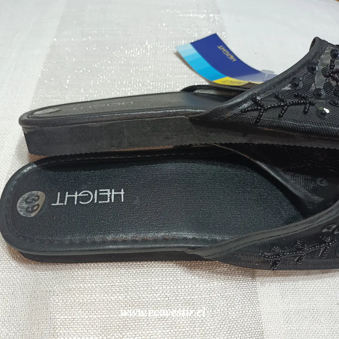Babucha Mujer Negro de Malla con Lentejuelas HEIGTH Talla 39 4