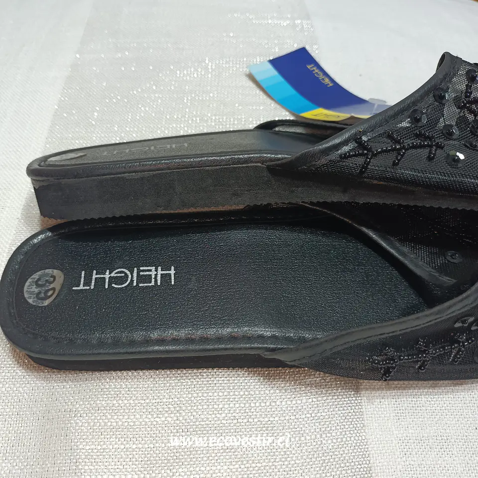 Babucha Mujer Negro de Malla con Lentejuelas HEIGTH Talla 39 4