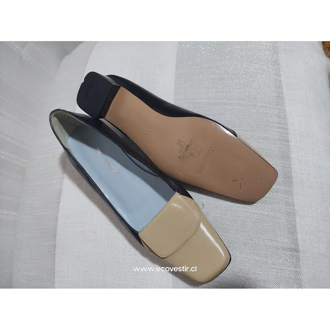 Zapato Mujer Cuero Bicolor Paco Herrero Talla 36 2