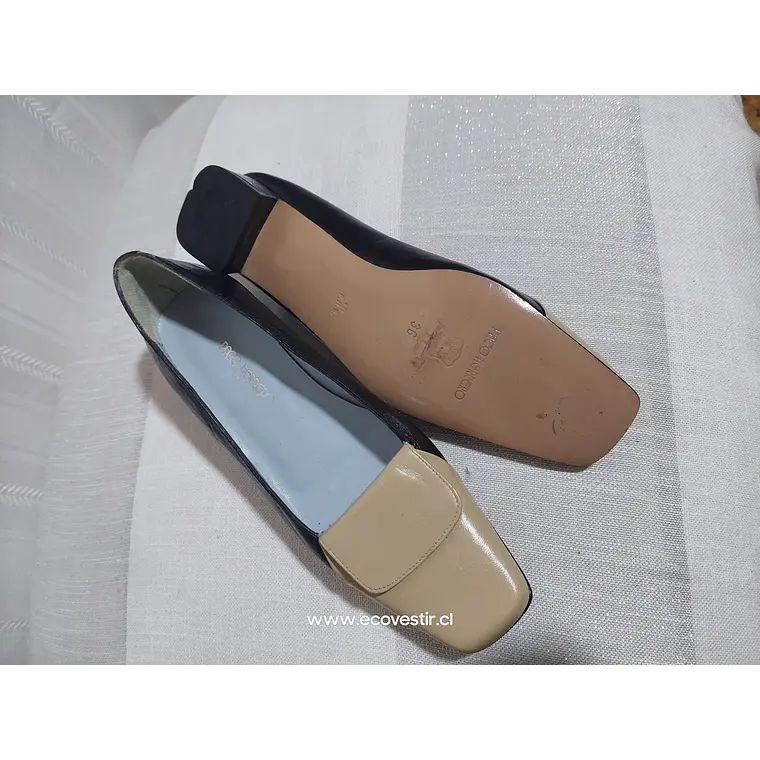 Zapato Mujer Cuero Bicolor Paco Herrero Talla 36 2