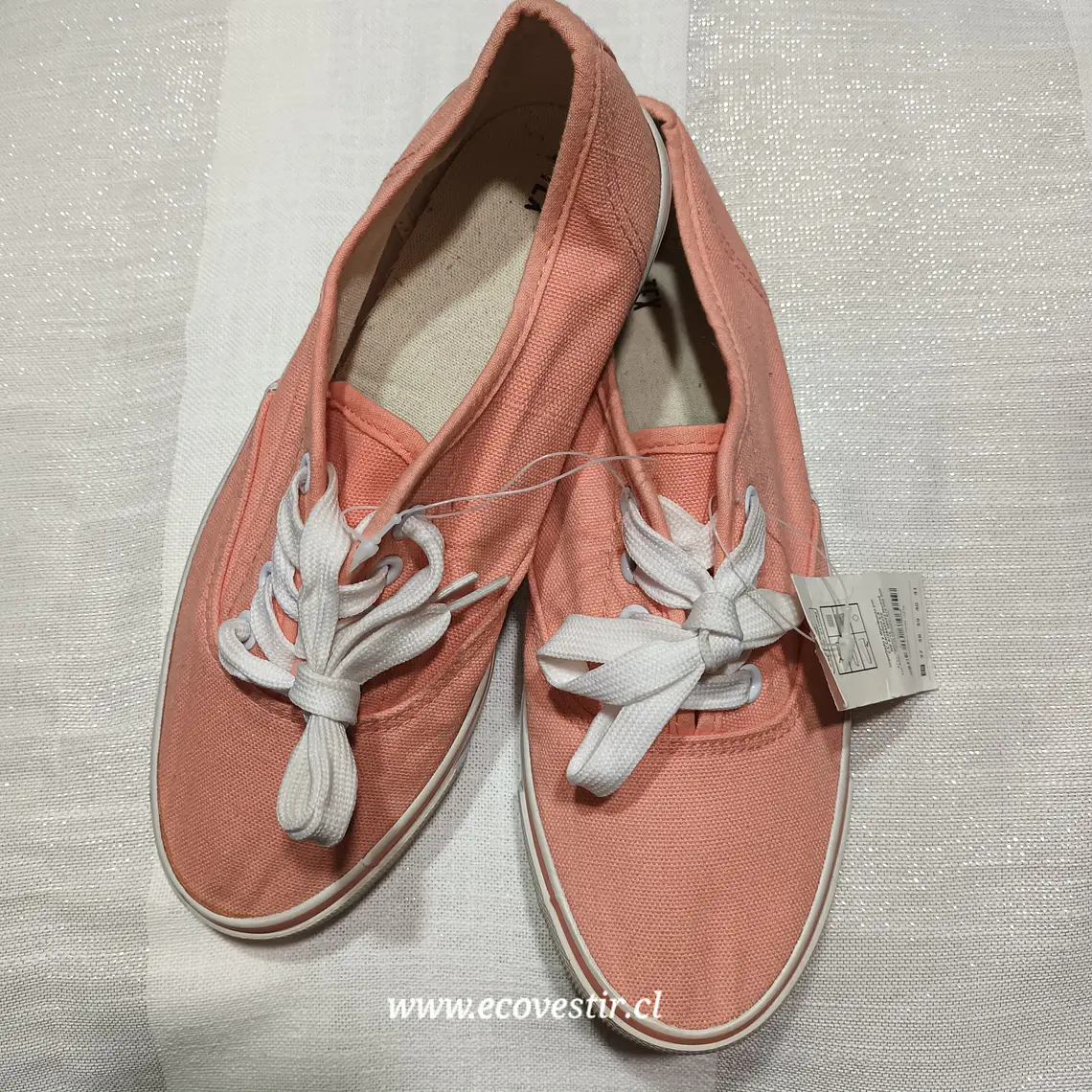 Zapatilla Mujer Lona Rosado Salmón Tex Talla 36 4
