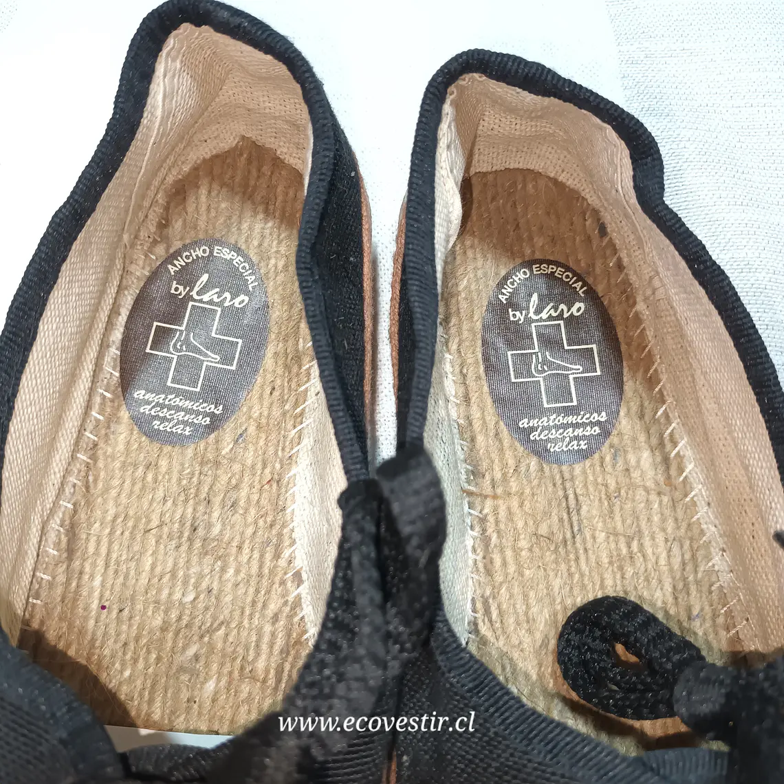 Alpargata Mujer Cordones Negro Laro Talla 36  3