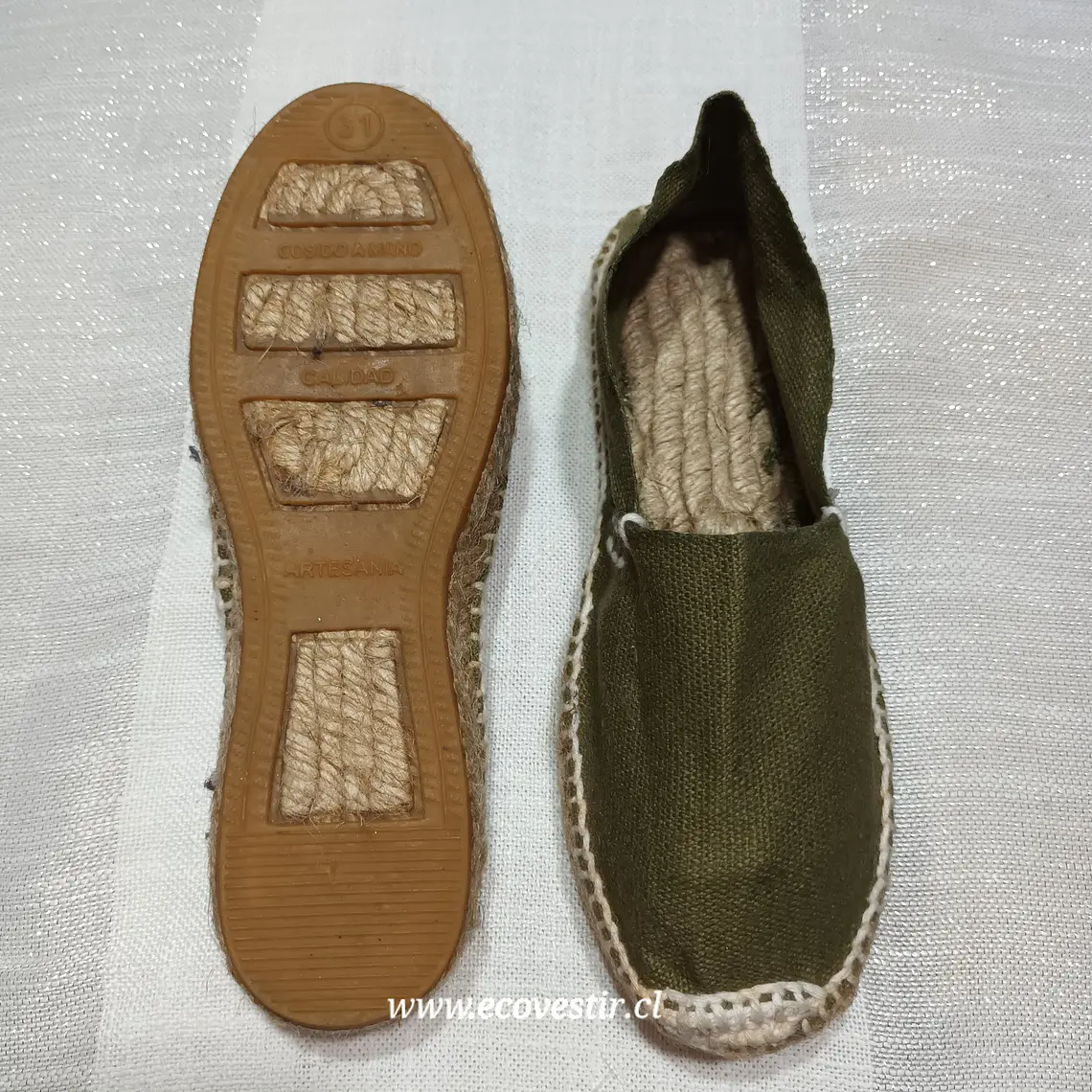 Alpargata Artesania Verde Musgo talla 31  2