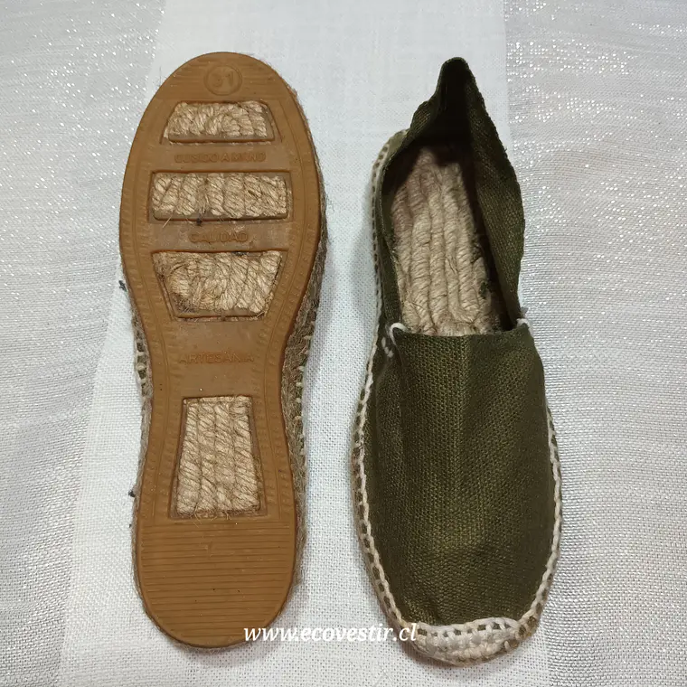 Alpargata Artesania Verde Musgo talla 31  2