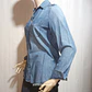 Blusa Mujer Denim  Express Azul Talla S - Miniatura 3