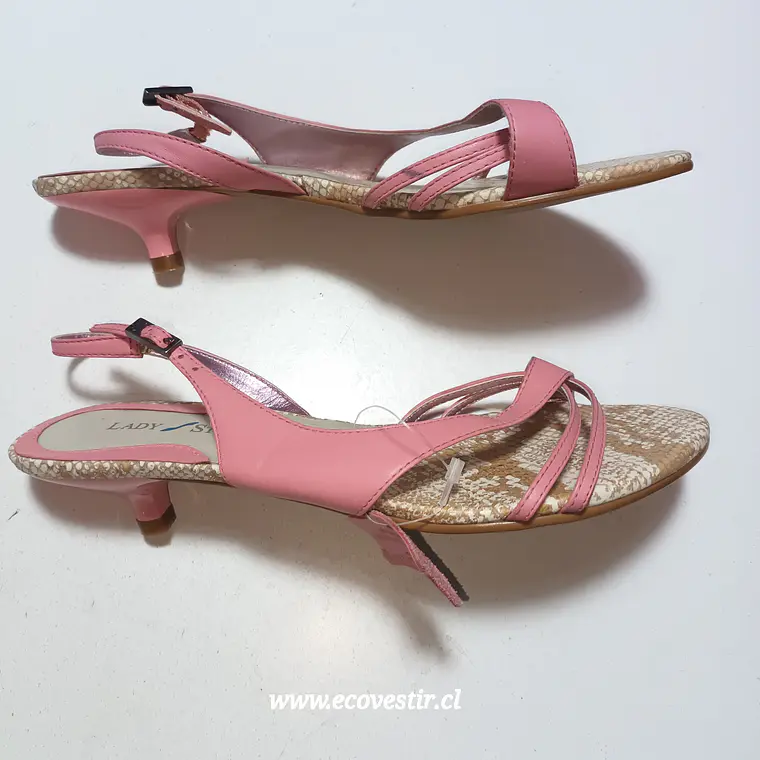 Sandalia Mujer Cuero Lady Stork Rosado Talla 38 3