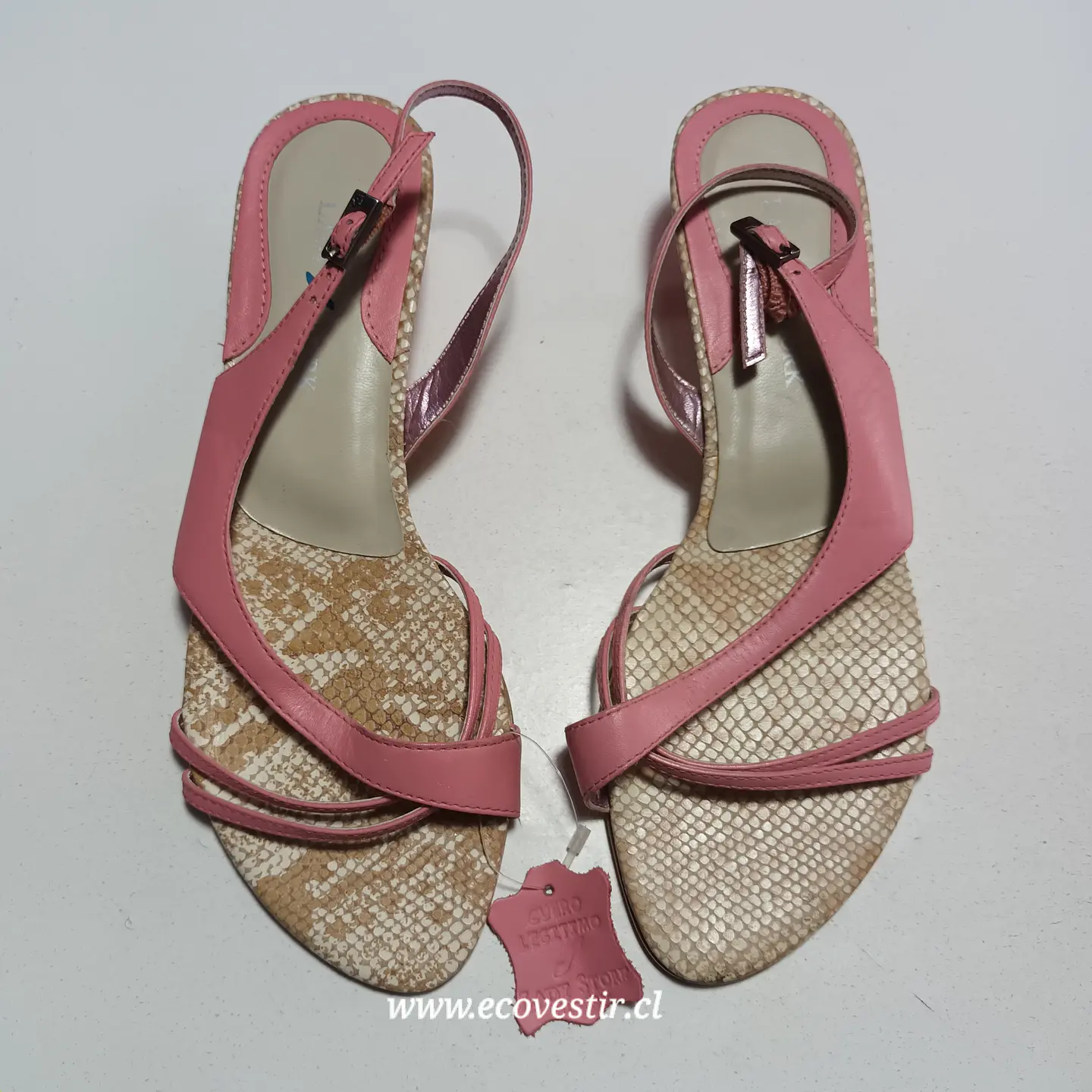Sandalia Mujer Cuero Lady Stork Rosado Talla 38 1