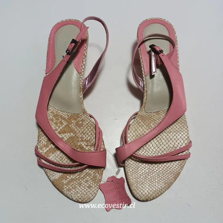 Sandalia Mujer Cuero Lady Stork Rosado Talla 38 1