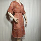 Vestido Mujer Midi Translúcido Terracota Yasholia Talla XS - Miniatura 2
