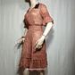 Vestido Mujer Midi Translúcido Terracota Yasholia Talla XS - Miniatura 3