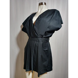 Vestido Corto Semiformal Negro Zara Talla M 