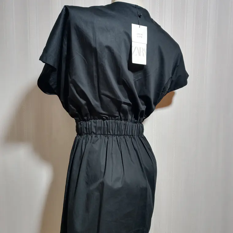 Vestido Corto Semiformal Negro Zara Talla M  2