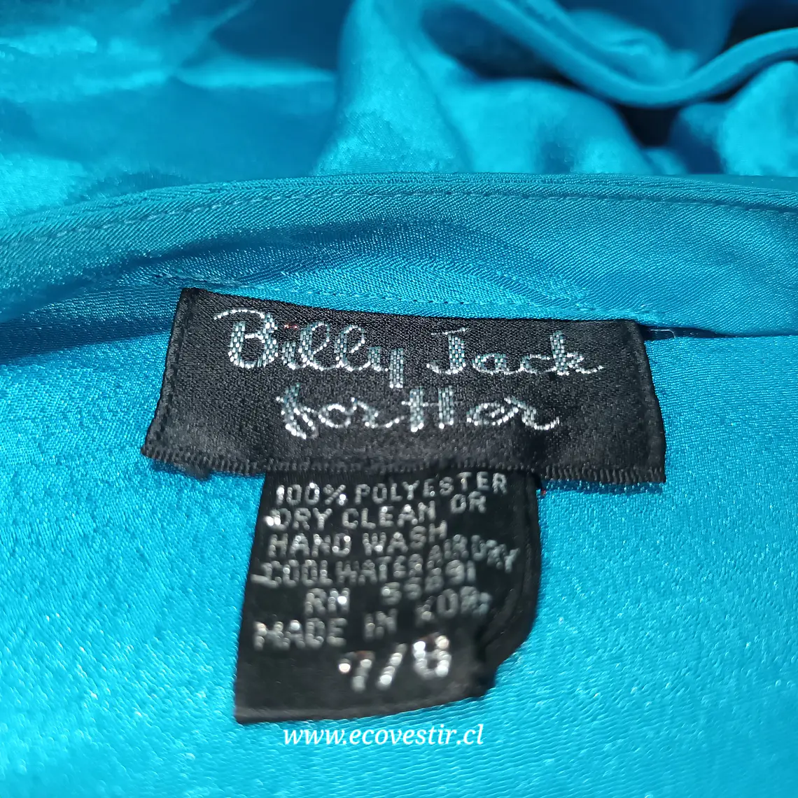 Vestido Cruzado Midi Billy Jack Fortter Azul Turquesa Talla 7-8 5