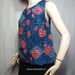 Blusa Sin Manga Floreada Today Azul Talla M - Miniatura 3
