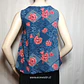 Blusa Sin Manga Floreada Today Azul Talla M - Miniatura 5