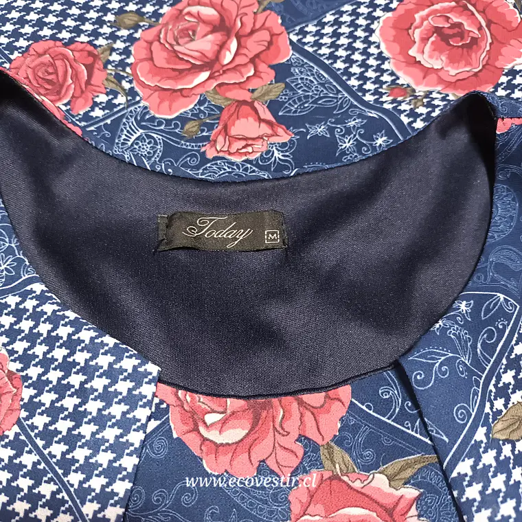 Blusa Sin Manga Floreada Today Azul Talla M 6
