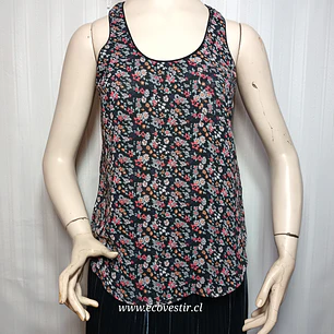  Blusa Tirantes Mujer Traslúcida Floral Pimkie Talla S