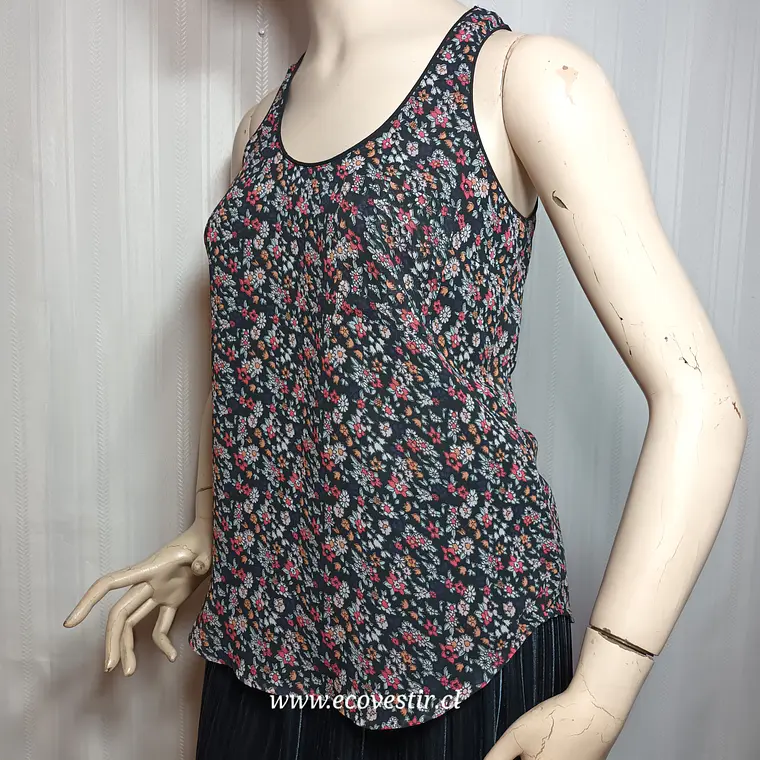  Blusa Tirantes Mujer Traslúcida Floral Pimkie Talla S 3